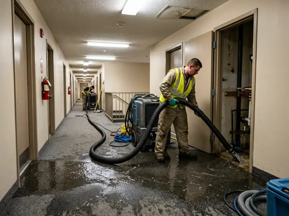 multi-unit-apartment-hallway-f-005 — frequently asked questions, Emergency Burst Pipe Water Extraction & Removal in Pink, OK